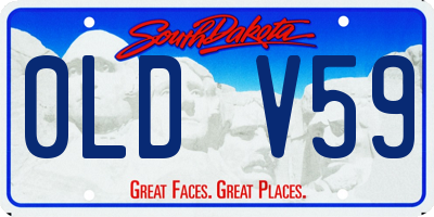 SD license plate 0LDV59