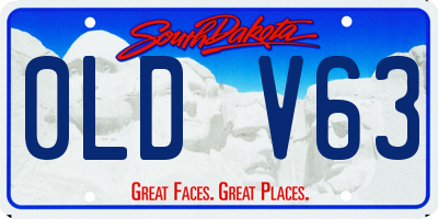 SD license plate 0LDV63