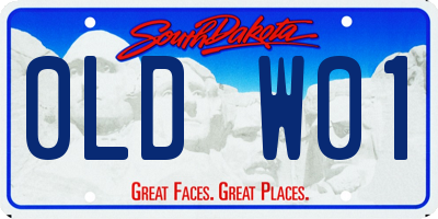 SD license plate 0LDW01