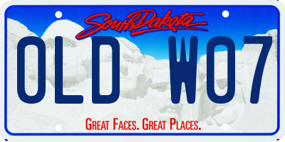 SD license plate 0LDW07