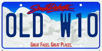 SD license plate 0LDW10