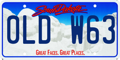 SD license plate 0LDW63