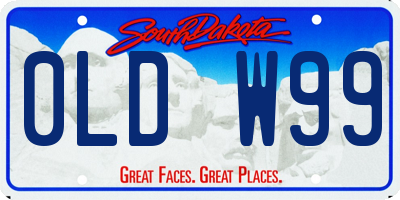SD license plate 0LDW99