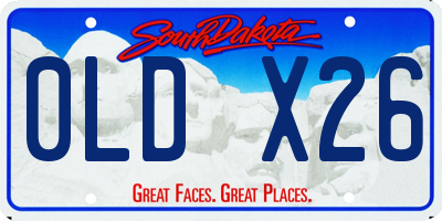 SD license plate 0LDX26