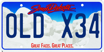 SD license plate 0LDX34