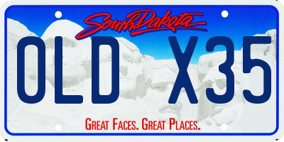 SD license plate 0LDX35