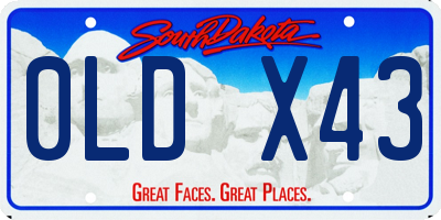 SD license plate 0LDX43