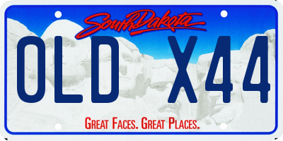 SD license plate 0LDX44