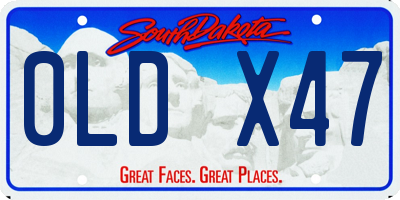 SD license plate 0LDX47