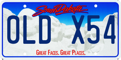 SD license plate 0LDX54