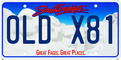 SD license plate 0LDX81