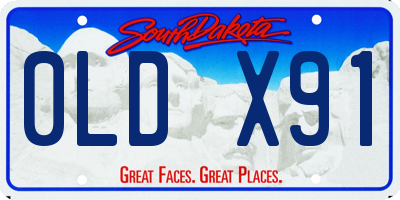 SD license plate 0LDX91