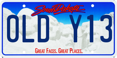 SD license plate 0LDY13