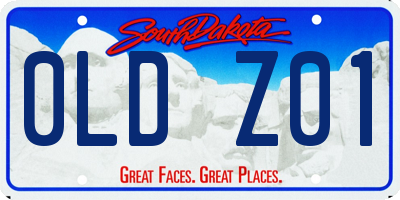 SD license plate 0LDZ01