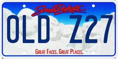 SD license plate 0LDZ27