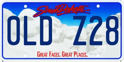 SD license plate 0LDZ28