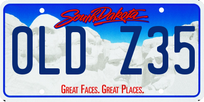 SD license plate 0LDZ35