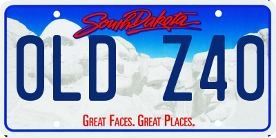 SD license plate 0LDZ40