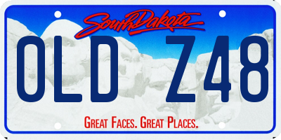 SD license plate 0LDZ48