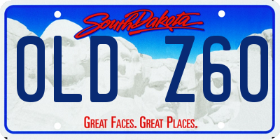 SD license plate 0LDZ60