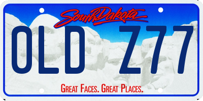 SD license plate 0LDZ77