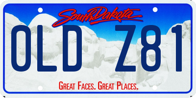 SD license plate 0LDZ81