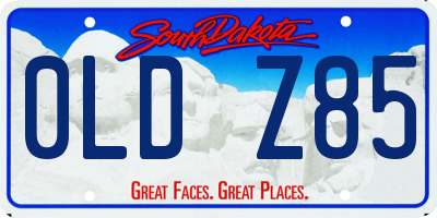 SD license plate 0LDZ85
