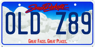 SD license plate 0LDZ89