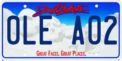 SD license plate 0LEA02