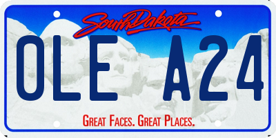 SD license plate 0LEA24