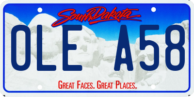 SD license plate 0LEA58
