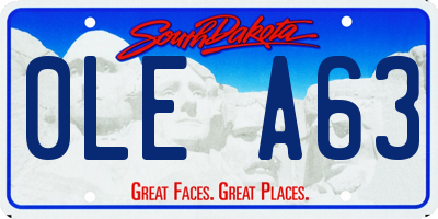 SD license plate 0LEA63