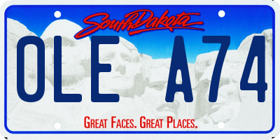 SD license plate 0LEA74