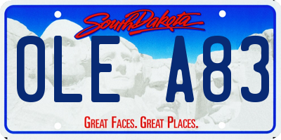 SD license plate 0LEA83