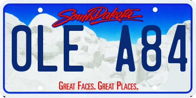 SD license plate 0LEA84