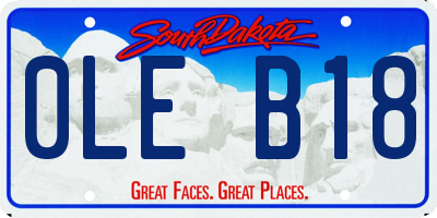 SD license plate 0LEB18