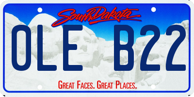 SD license plate 0LEB22