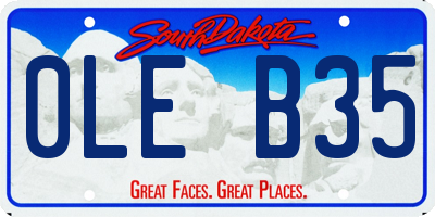 SD license plate 0LEB35