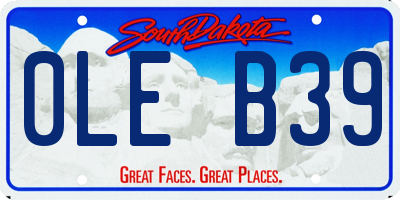 SD license plate 0LEB39