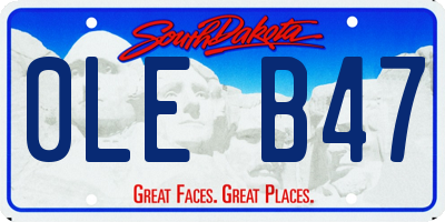 SD license plate 0LEB47