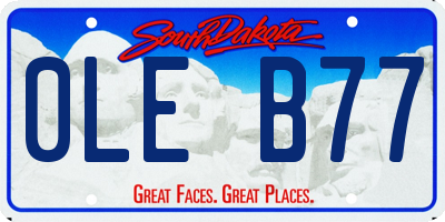 SD license plate 0LEB77
