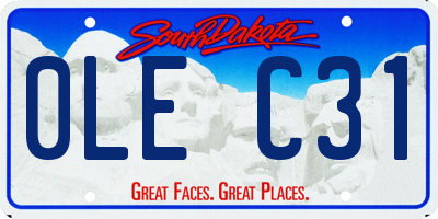 SD license plate 0LEC31