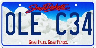 SD license plate 0LEC34