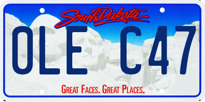 SD license plate 0LEC47