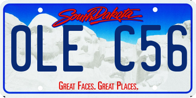 SD license plate 0LEC56
