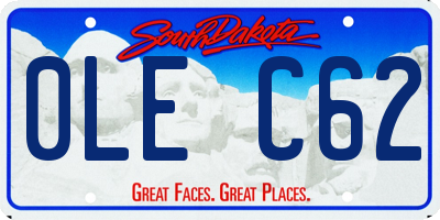 SD license plate 0LEC62