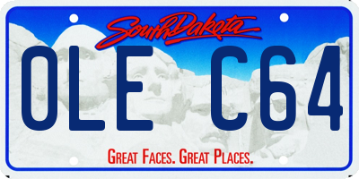 SD license plate 0LEC64