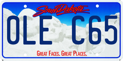 SD license plate 0LEC65