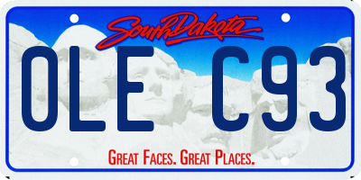 SD license plate 0LEC93
