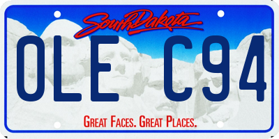SD license plate 0LEC94